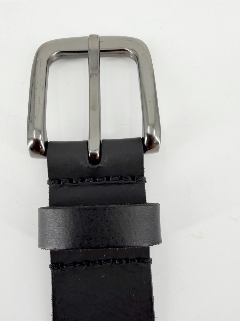 Timberland Boys Black Silver Leather Belt 26-28